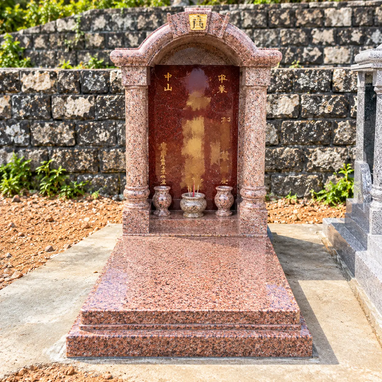 傳統中式花崗岩墓碑